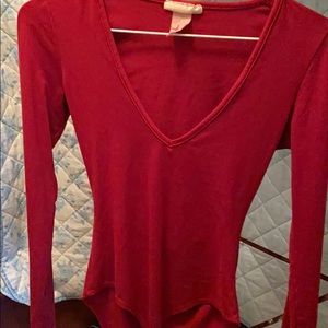 Maroon forever 21 bodysuit